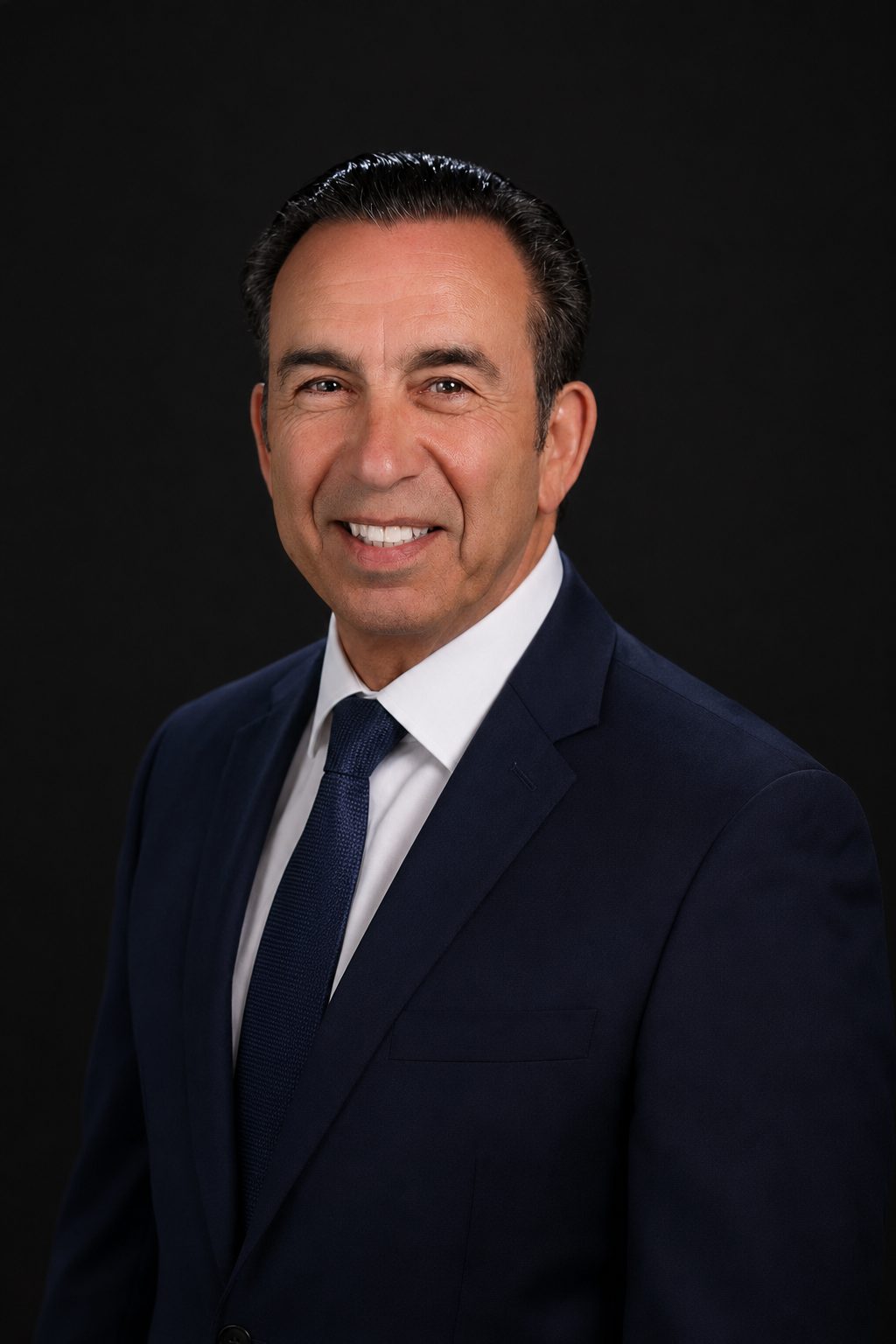 Professional business portrait with warm smile
